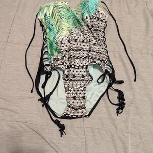 Tropical Print One-Piece Swimsuit